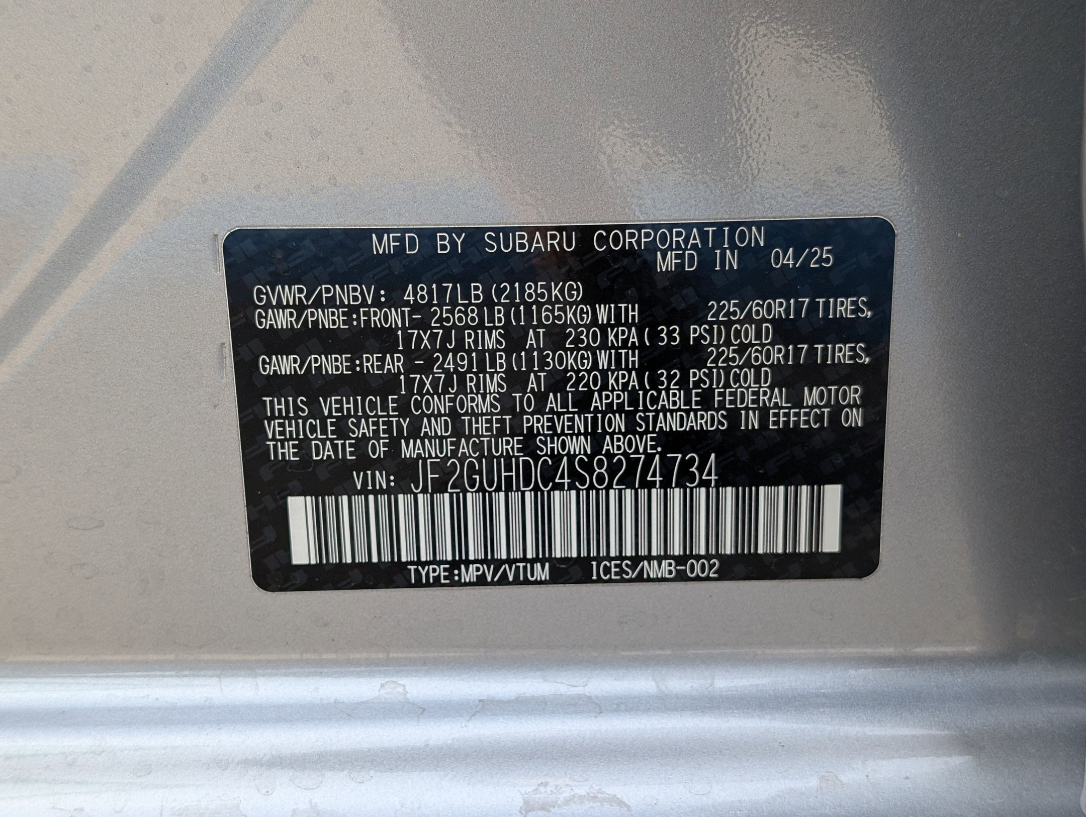 Used 2025 Ice Silver Metallic Subaru Premium image 33