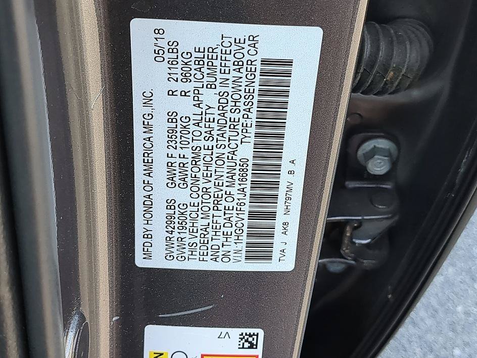 Used 2018 Modern Steel Metallic Honda EX-L Navi 1.5T image 38