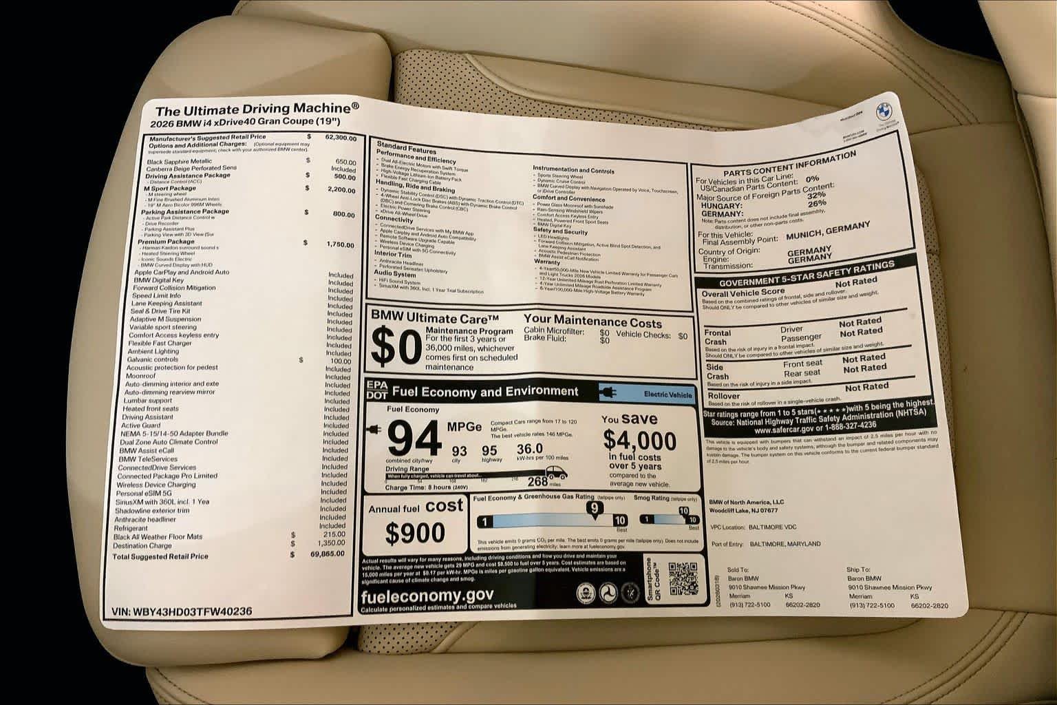 New 2026 Black Sapphire Metallic BMW xDrive40 image 22