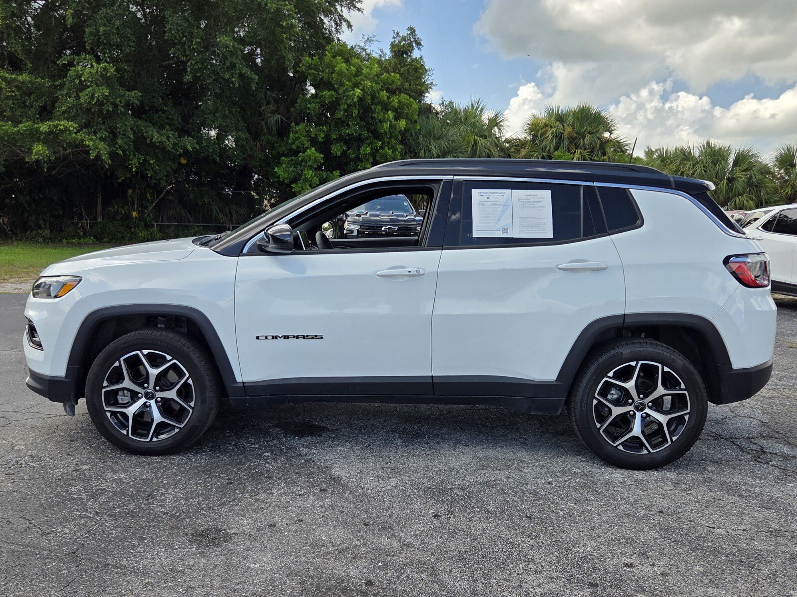 Used 2025 Bright White Clearcoat Jeep Limited image 2