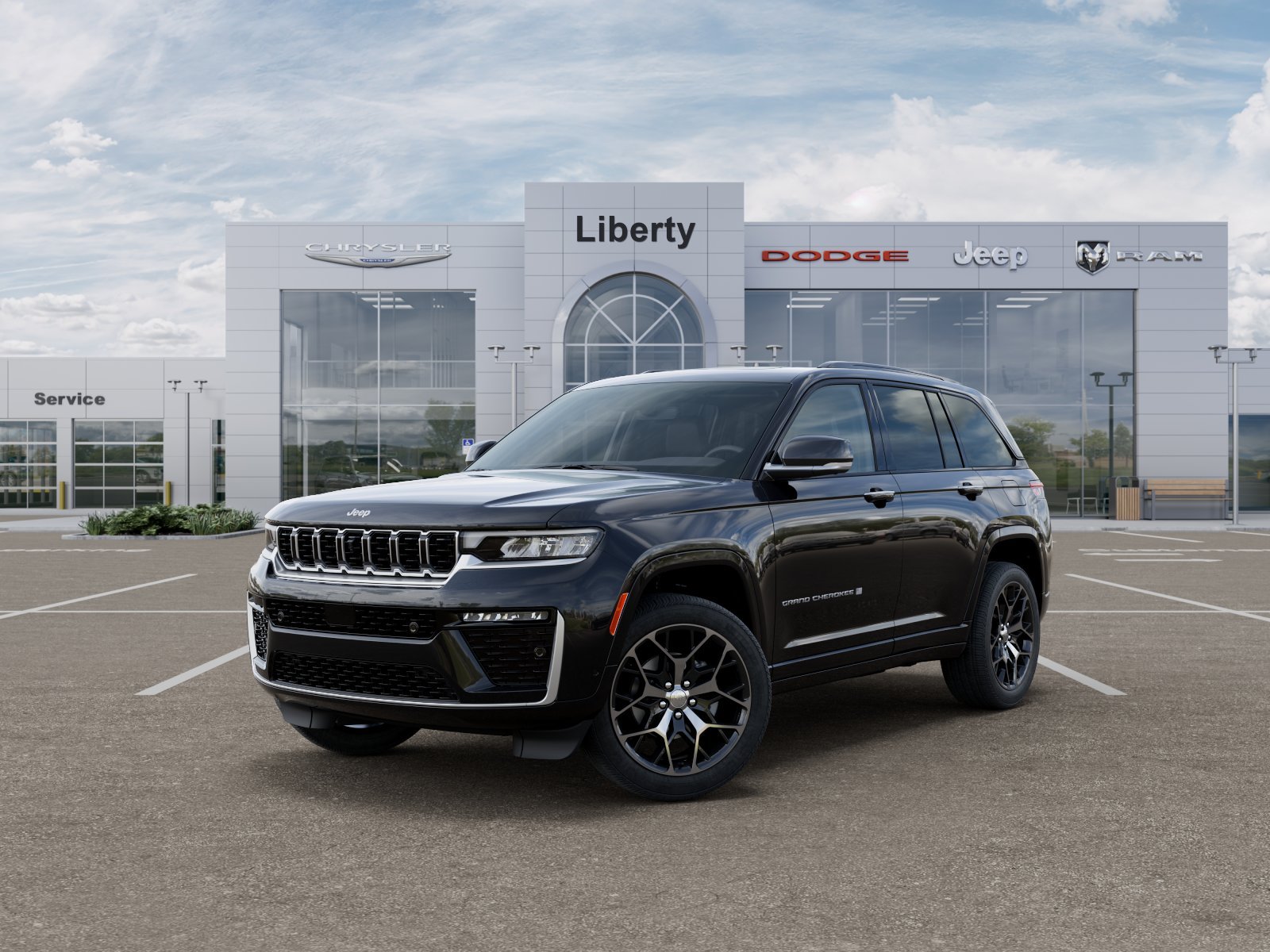 New 2026 Diamond Black Crystal Pearl-Coat Exterior Paint Jeep Summit image 2