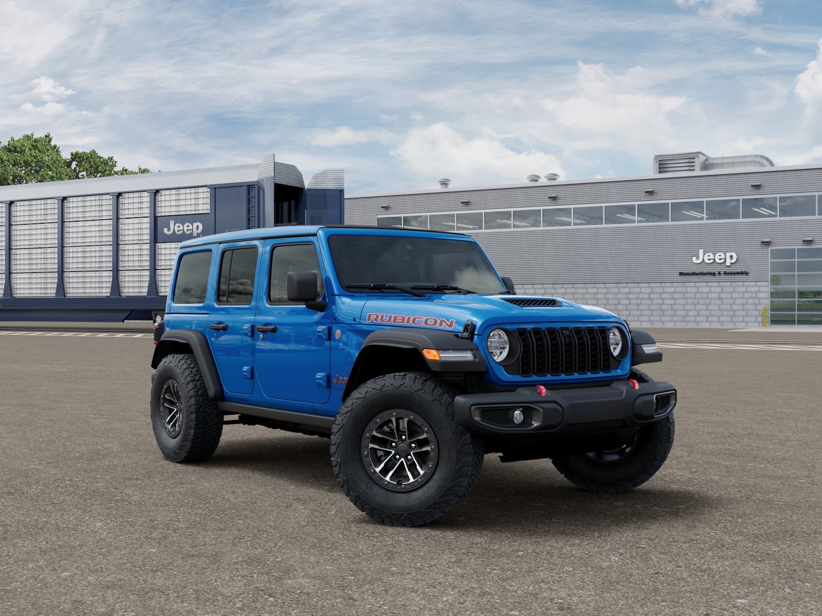 New 2026 Hydro Blue Pearl-Coat Exterior Paint Jeep Rubicon image 3