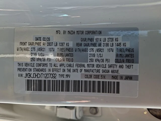 New 2026 White Mazda 3.3 Turbo S Premium image 14