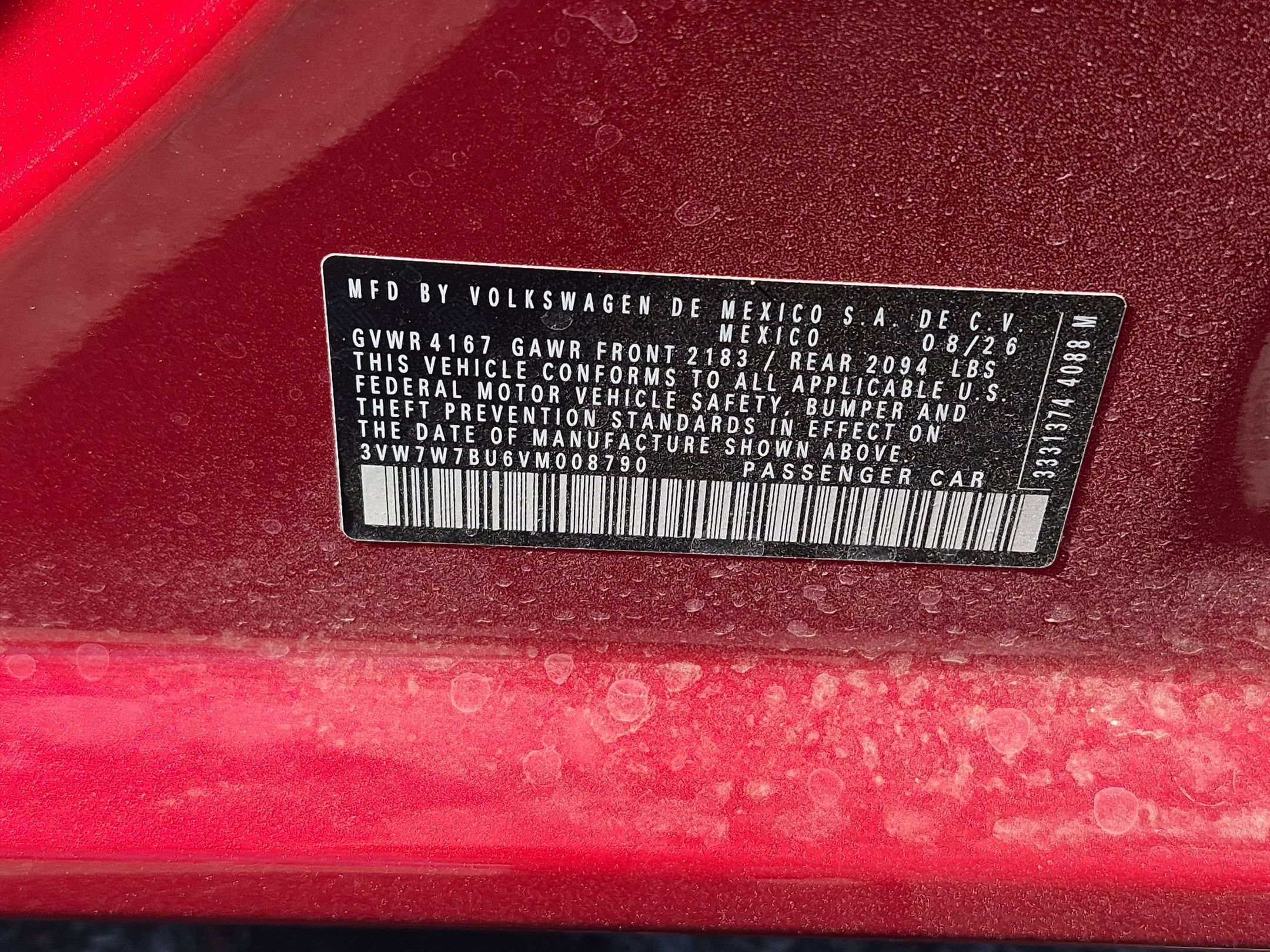 New 2027 Kings Red Metallic Volkswagen SE image 17