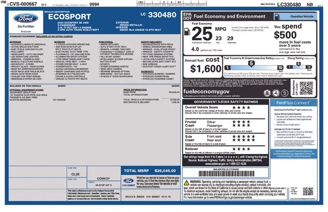 Used 2020 Gray Ford SE image 7
