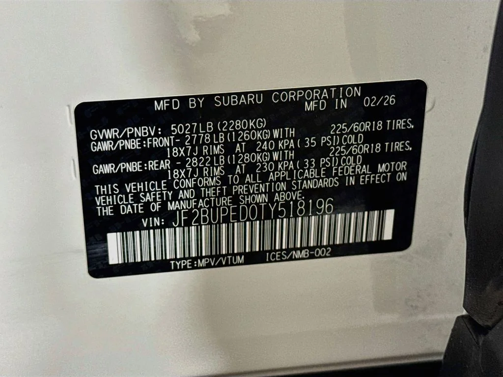 Certified Used 2026 White Subaru Touring image 43