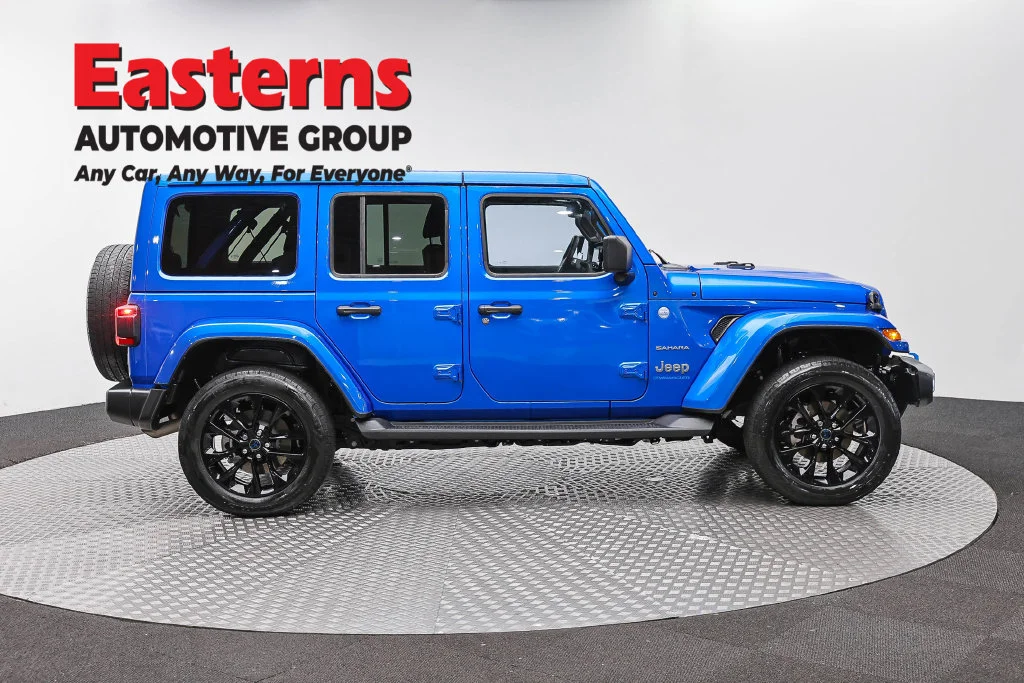 Used 2024 Blue Jeep Sahara 4xe image 4