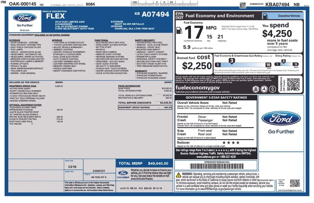 Used 2019 Ingot Silver Metallic Ford Limited image 5