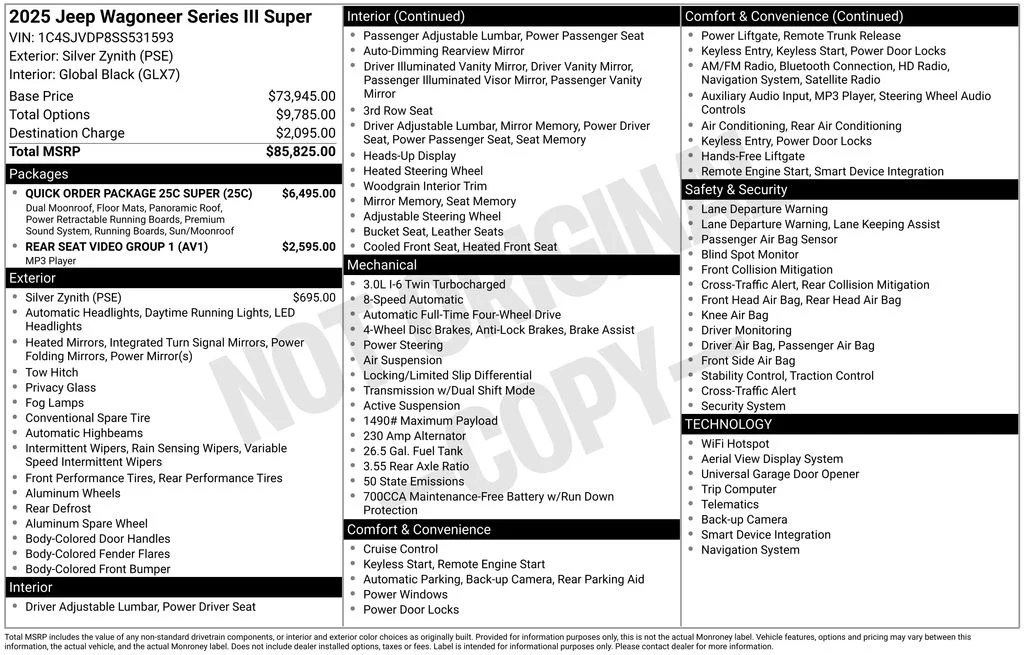 New 2025 Silver-Zynith Exterior Paint Jeep Series III image 9