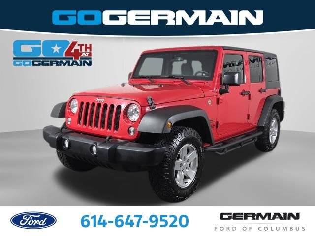 Certified Used 2016 Firecracker Red Clearcoat Jeep Unlimited Sport image 1