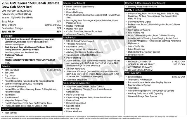 Certified Used 2026 Onyx Black GMC Denali Ultimate image 47