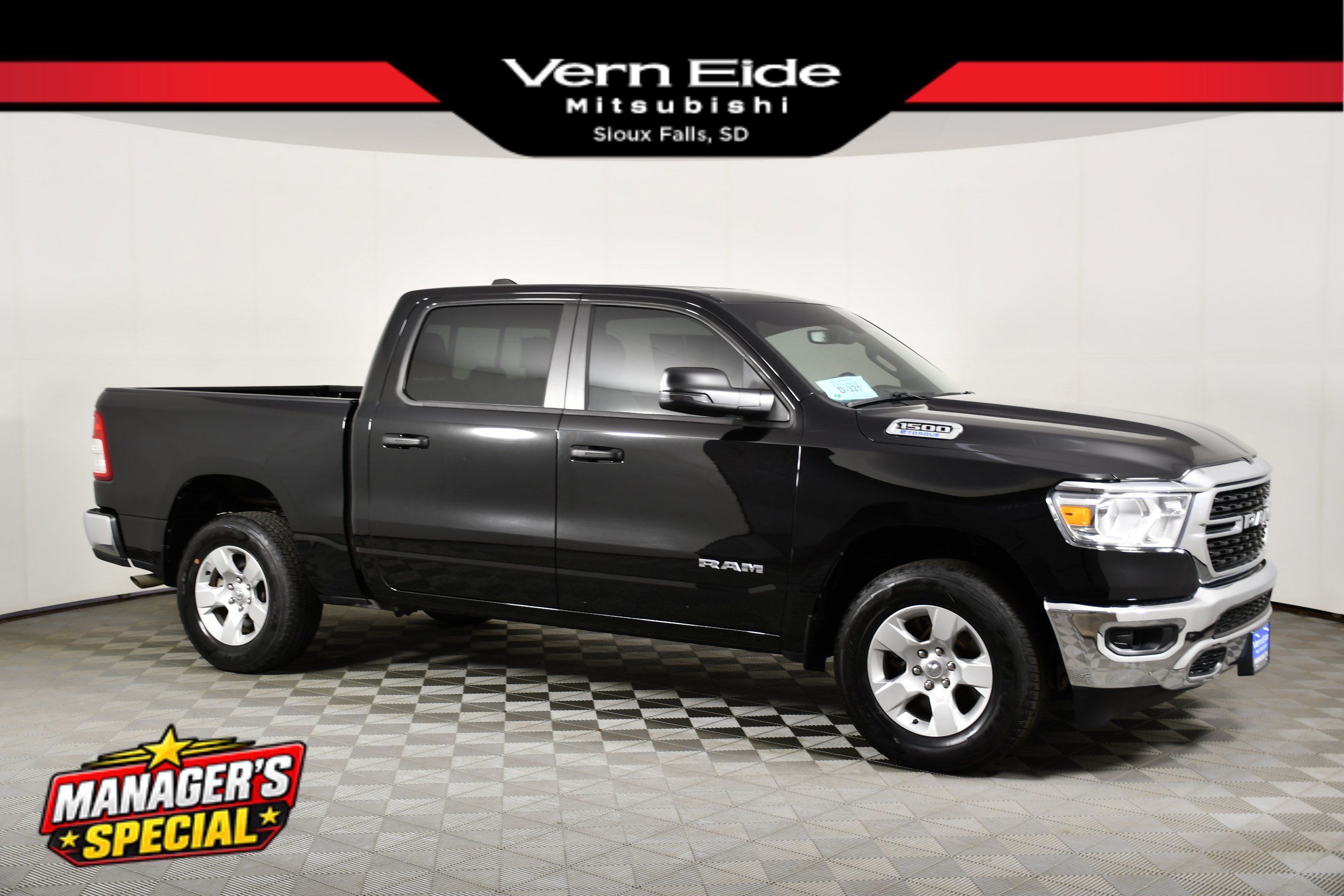 Used 2023 Diamond Black Crystal Pearlcoat Ram Big Horn image 1