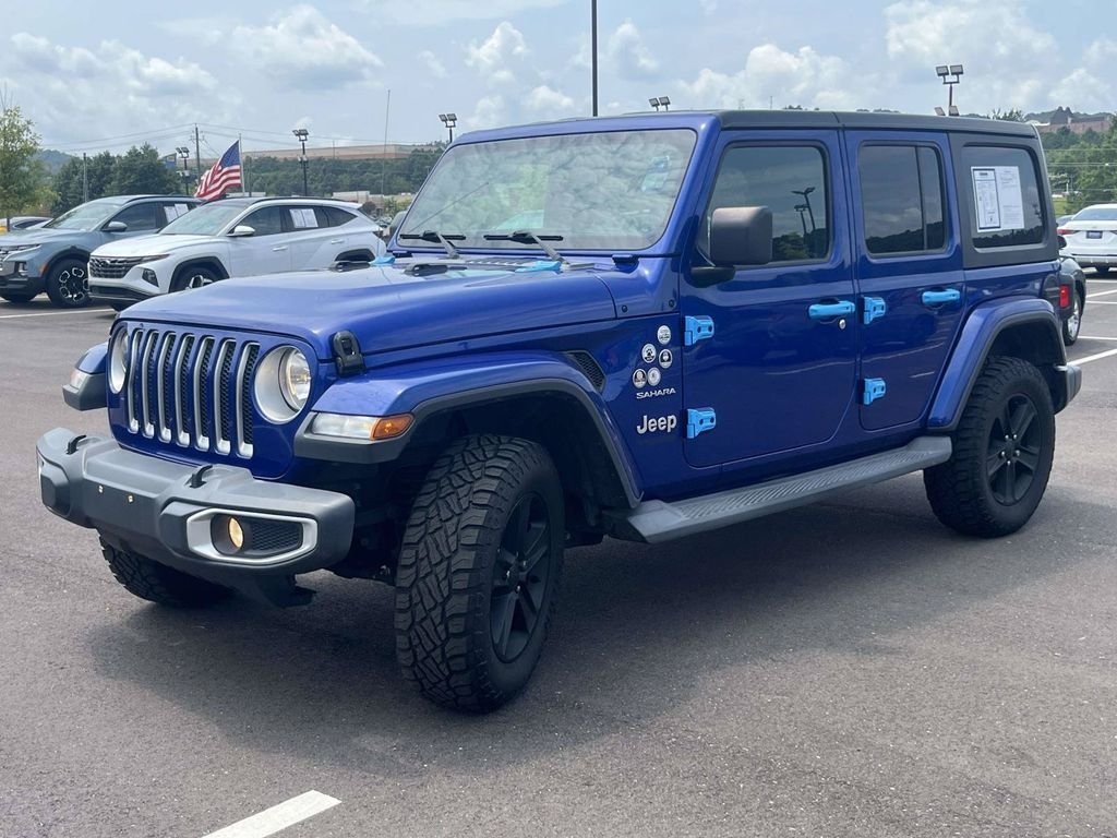 Used 2019 Blue Jeep Unlimited Sahara image 7