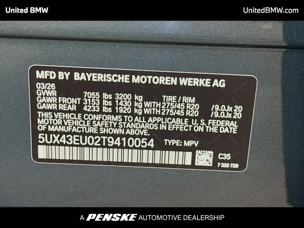 New 2026 Blue Ridge Mountain Metallic BMW xDrive50e image 15