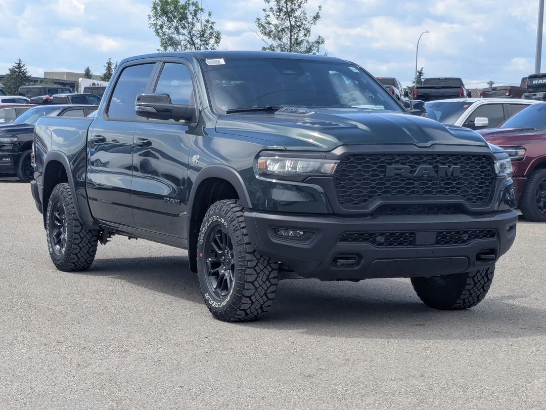 New 2026 Green RAM Rebel - - 5.7L HEMI V8 eTorque - 14.4 Uconnect NAV - Leather Seats - Dual Wireless Charging & More! image 2
