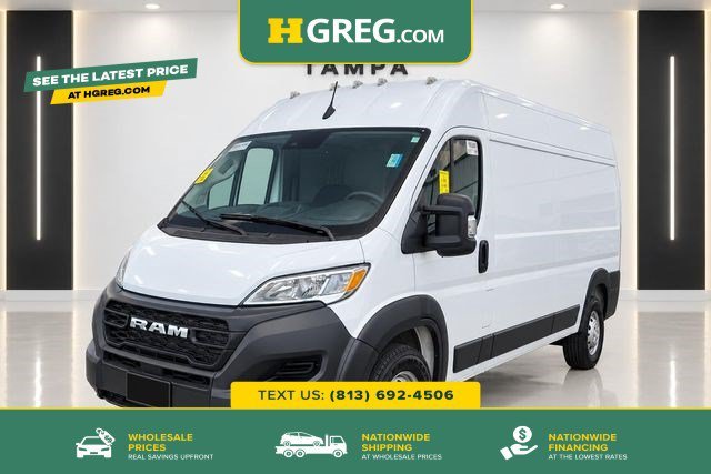 Used 2023 Bright White Clearcoat Ram High Roof image 1