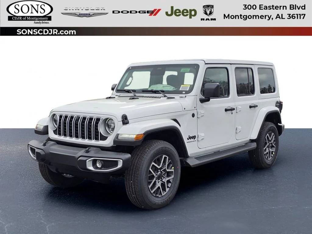 New 2026 Bright White Clear-Coat Exterior Paint Jeep Sahara image 1