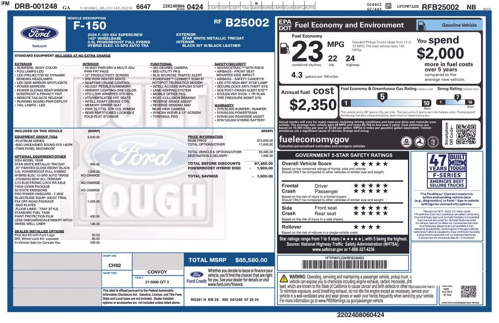 Used 2024 White Ford Platinum image 11