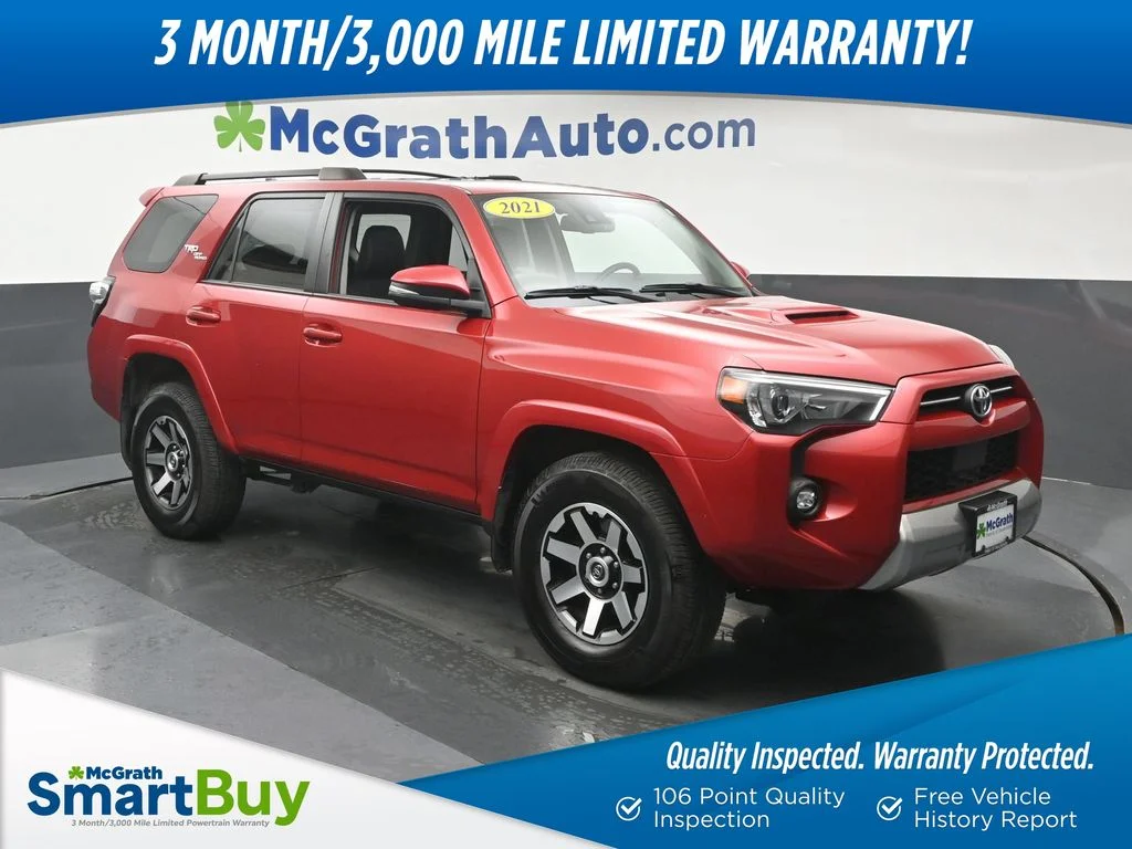 Certified Used 2021 Red Toyota TRD Off-Road Premium image 1