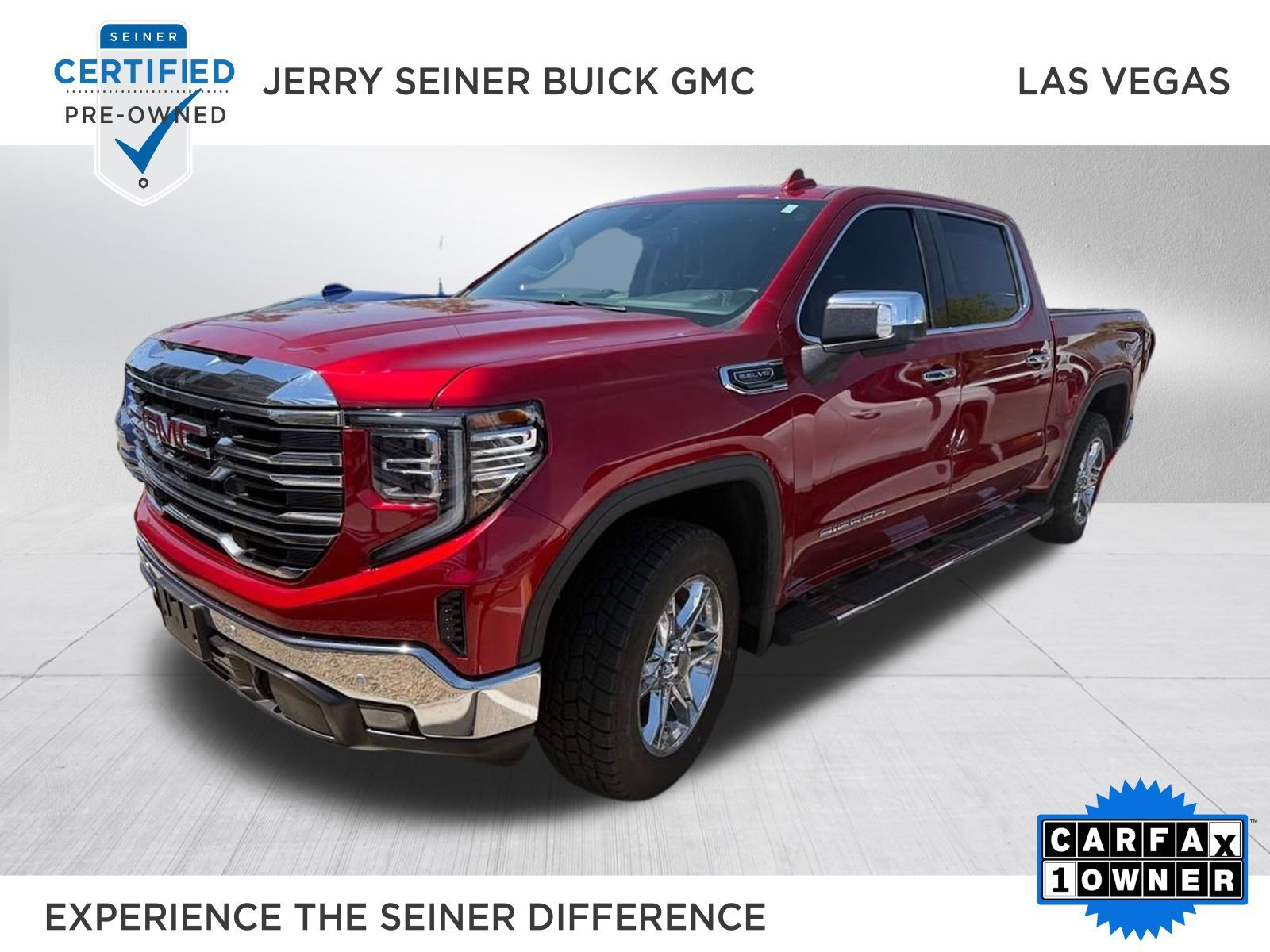 Used 2025 Volcanic Red Tintcoat GMC SLT image 1