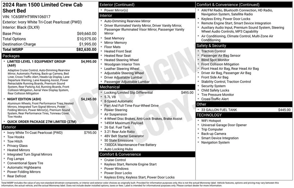 Certified Used 2024 White Ram Limited image 4