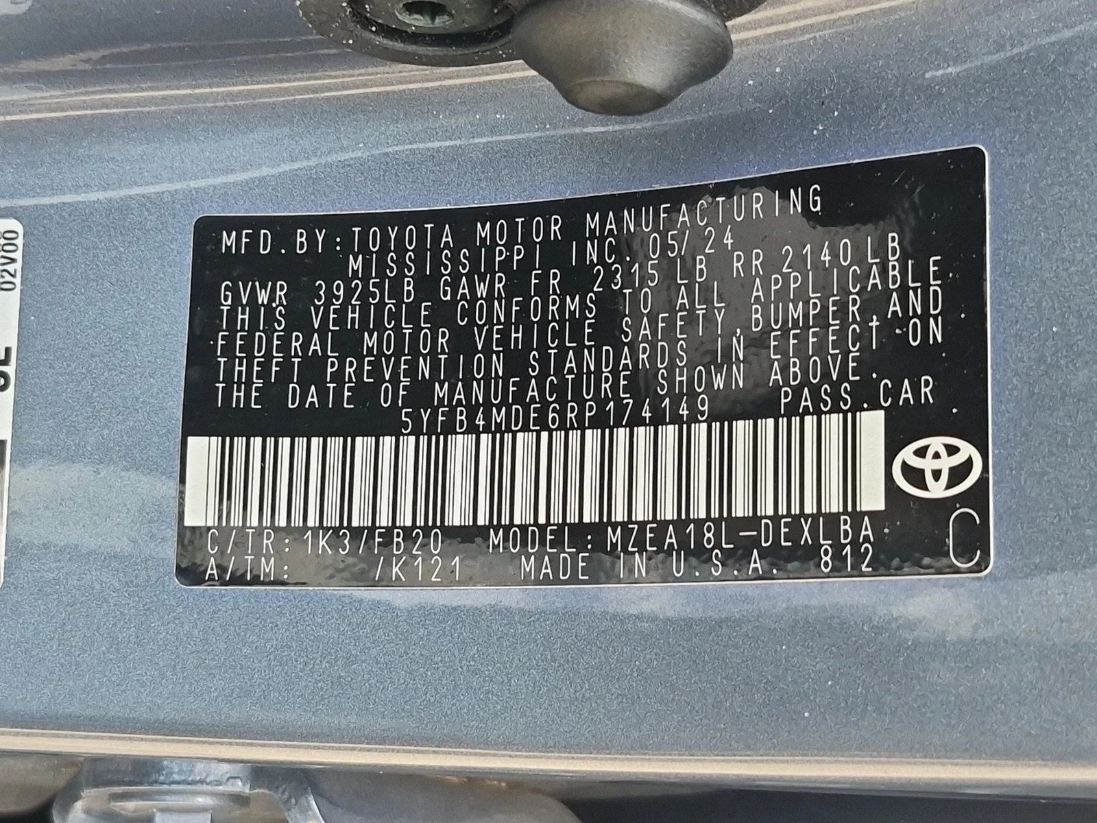 Used 2024 Celestite Toyota LE image 21