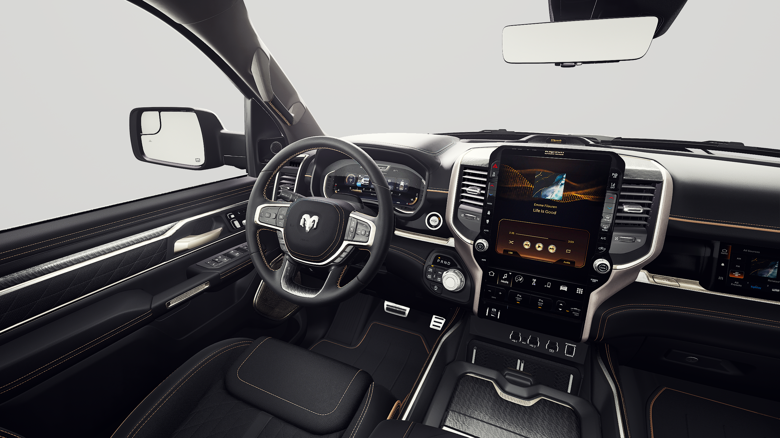 New 2027 Diamond Black Crystal Pearl-Coat Exterior Paint RAM  image 8