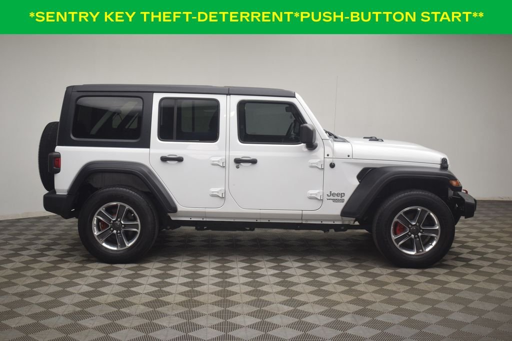 Used 2021 Bright White Clearcoat Jeep Unlimited Sport image 12