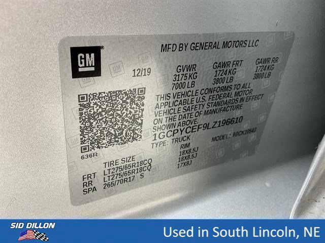 Used 2020 Silver Ice Metallic Chevrolet Custom Trail Boss image 14