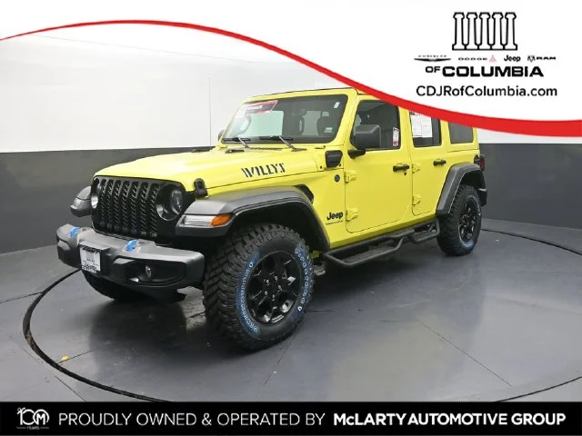 Used 2023 Yellow Jeep Willys 4xe image 1