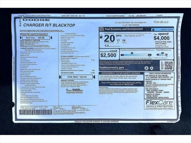 New 2026 Diamond Black Crystal Pearlcoat Dodge R/T image 13