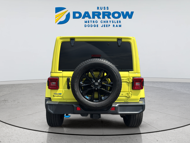Used 2023 Yellow Jeep Sahara 4xe image 4