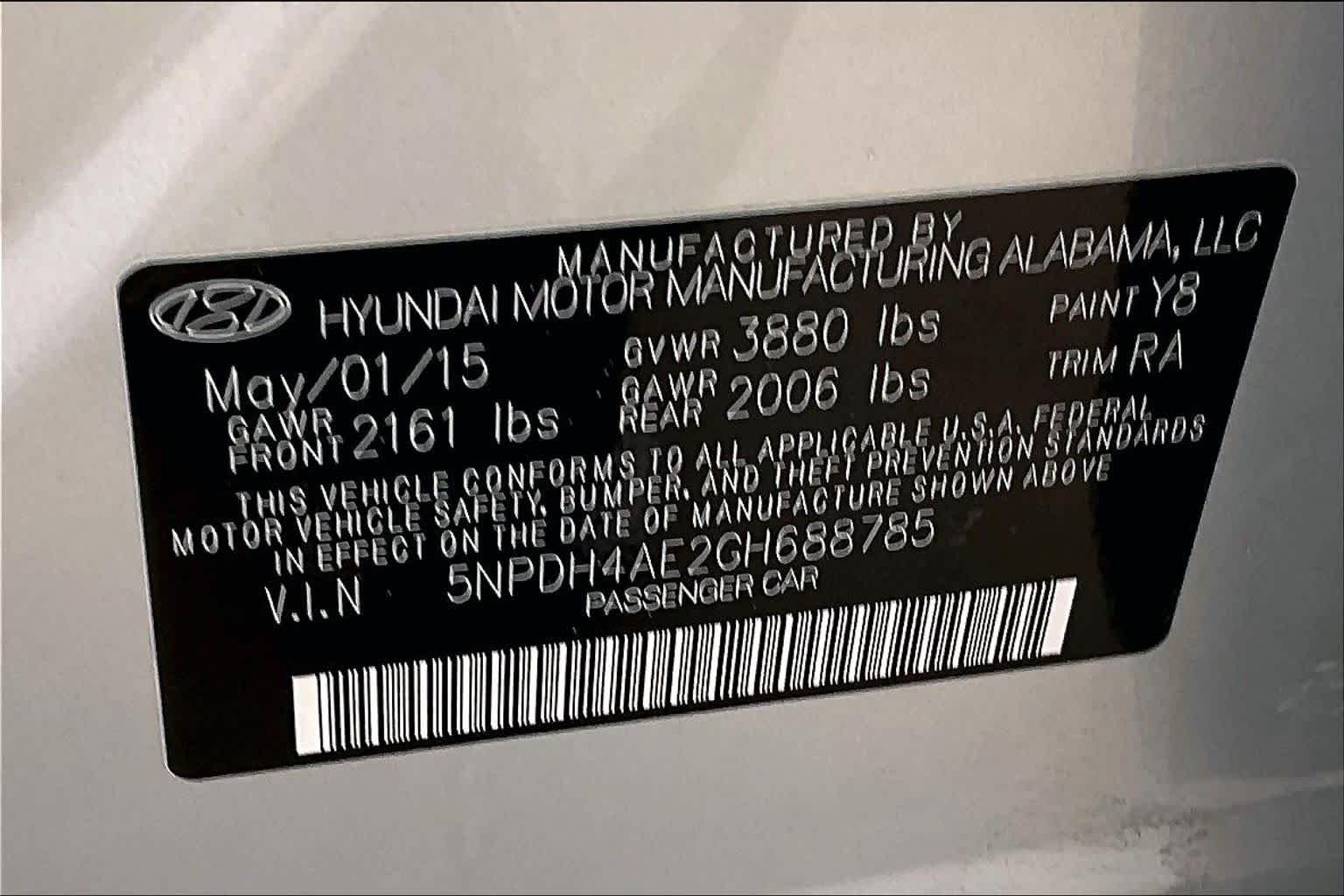 Used 2016 Symphony Silver Hyundai SE image 34