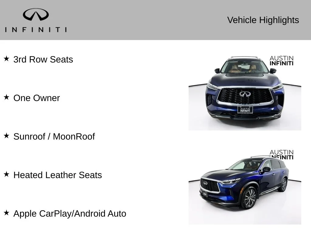 Certified Used 2023 Blue INFINITI Sensory image 3