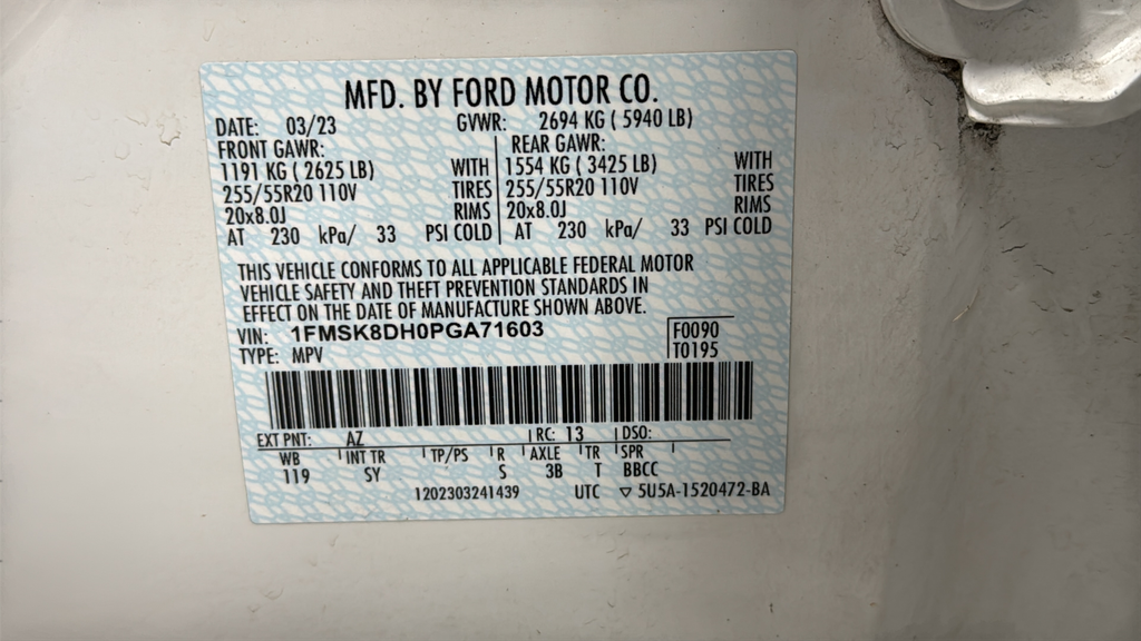 Used 2023 Star White Metallic Tri-Coat Ford XLT image 29