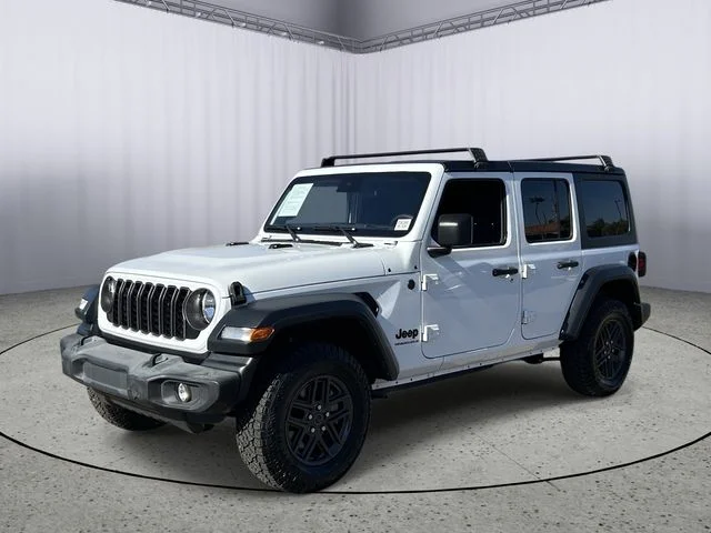 Used 2024 Bright White Clearcoat Jeep Sport S image 2