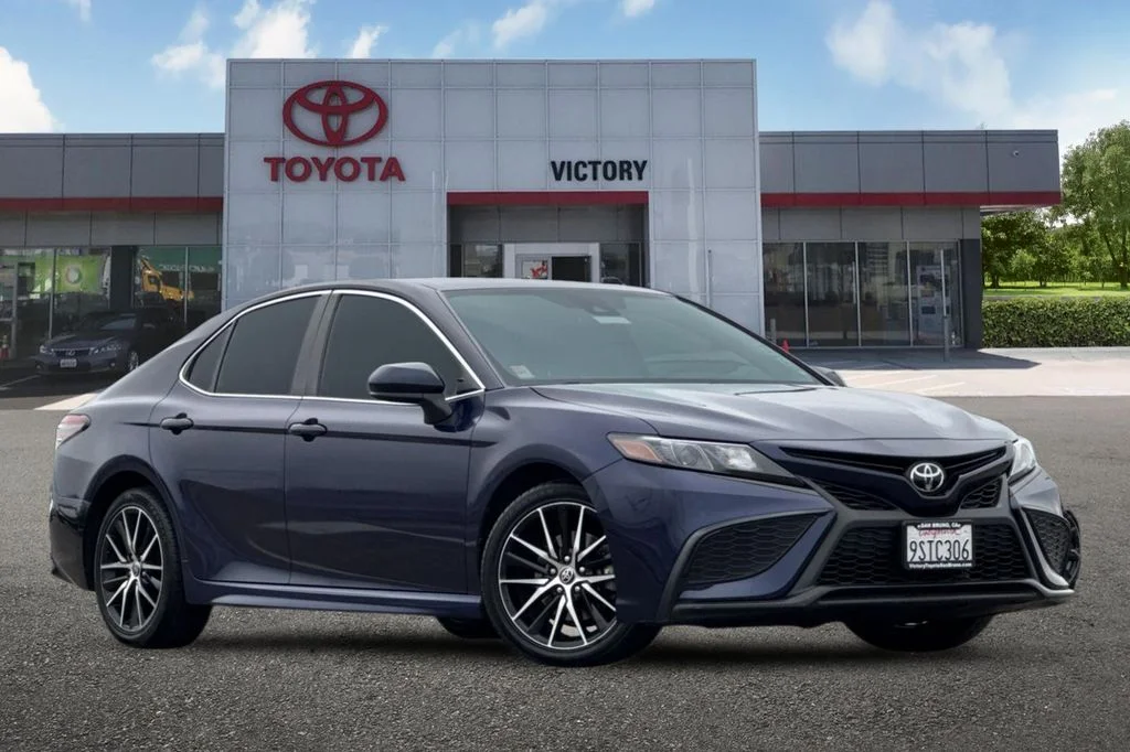 Used 2021 Blue Toyota SE image 2