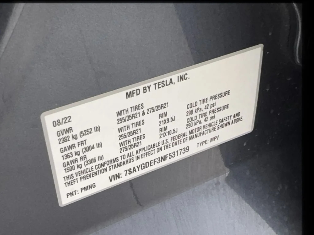 Used 2022 Gray Tesla Performance image 50