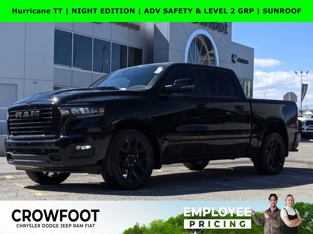 New 2026 Black RAM Laramie - - 4x4 - Night Edition - Laramie Lvl 2 Grp - Advanced Safety Grp II & More! image 1