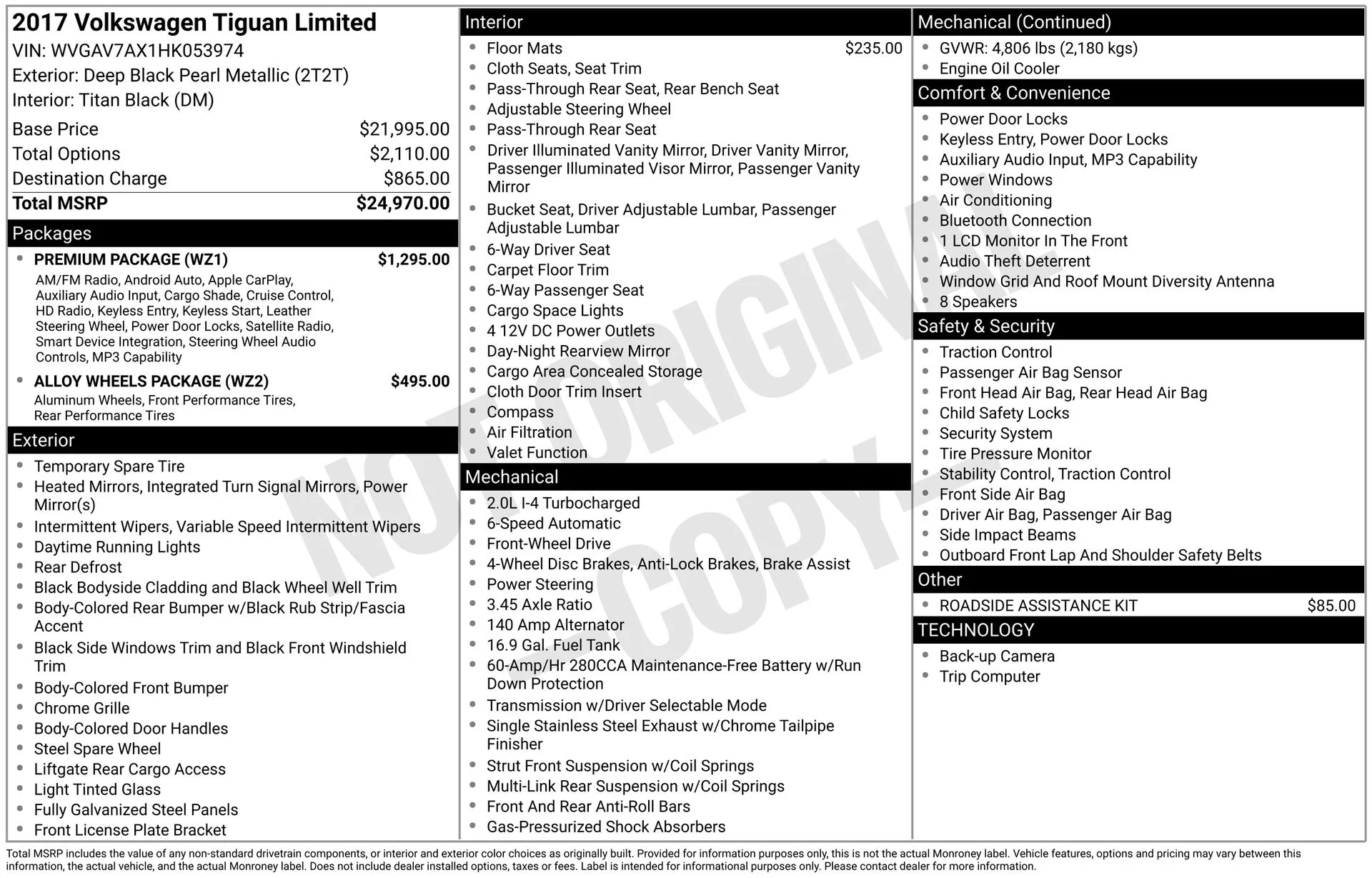 Used 2017 Black Volkswagen 2.0T image 7