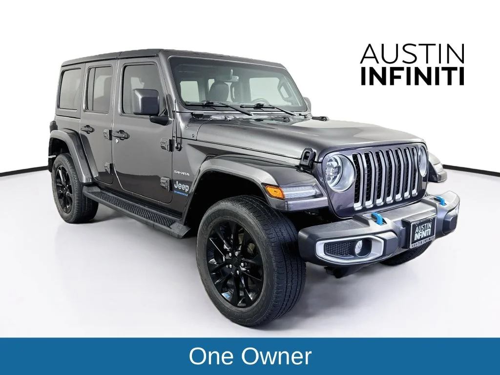Used 2023 Gray Jeep Sahara 4xe image 1