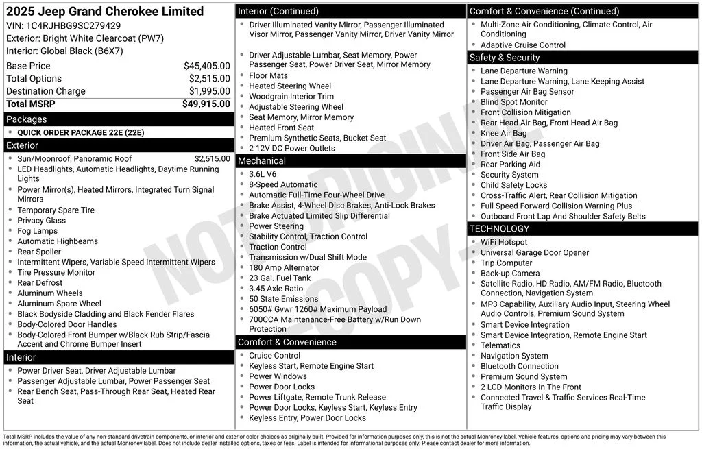 Used 2025 White Jeep Limited image 7