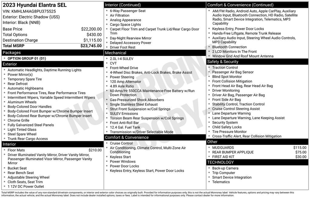 Used 2023 Gray Hyundai SEL image 30