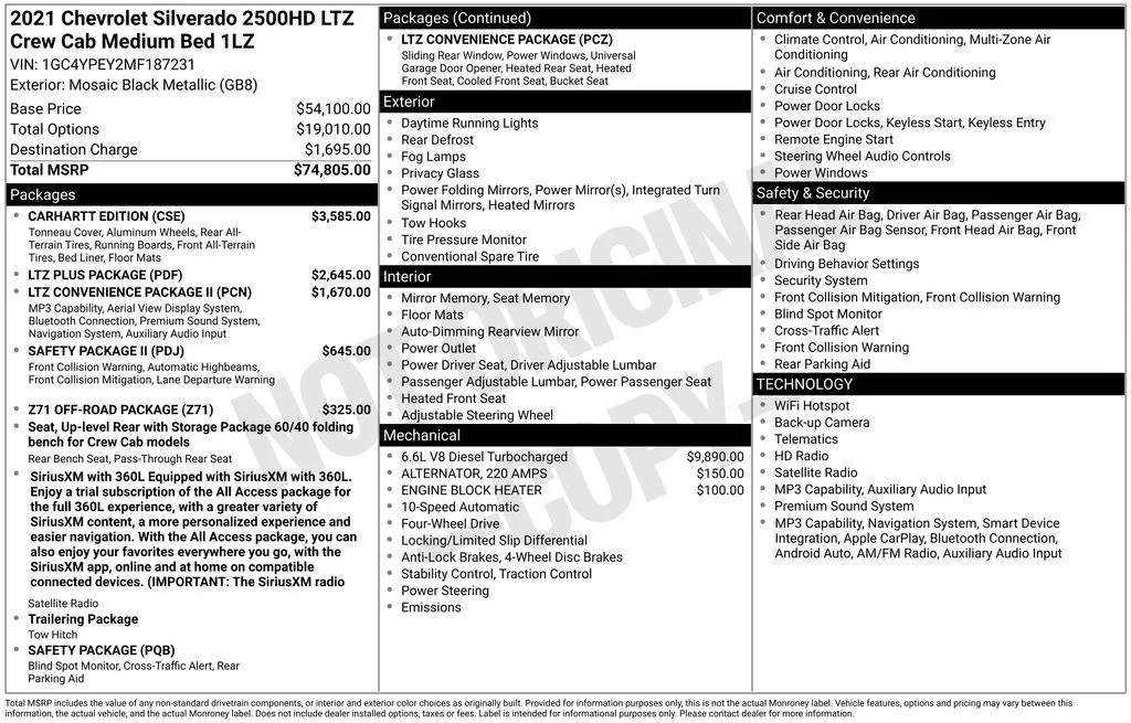 Used 2021 Black Chevrolet LTZ image 12