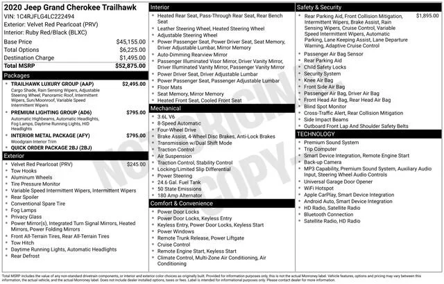 Used 2020 Velvet Red Pearlcoat Jeep Trailhawk image 23