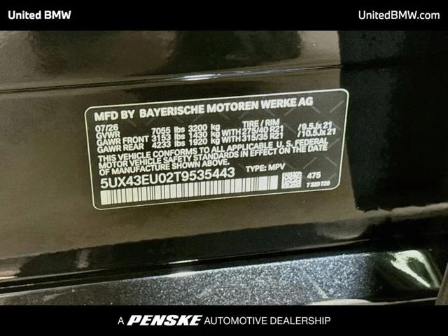 New 2026 Black Sapphire Metallic BMW X5 50e image 15