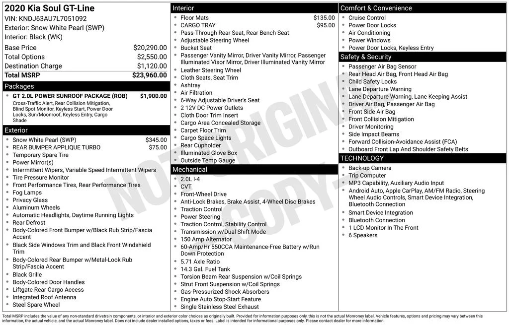 Used 2020 White Kia GT-Line image 17