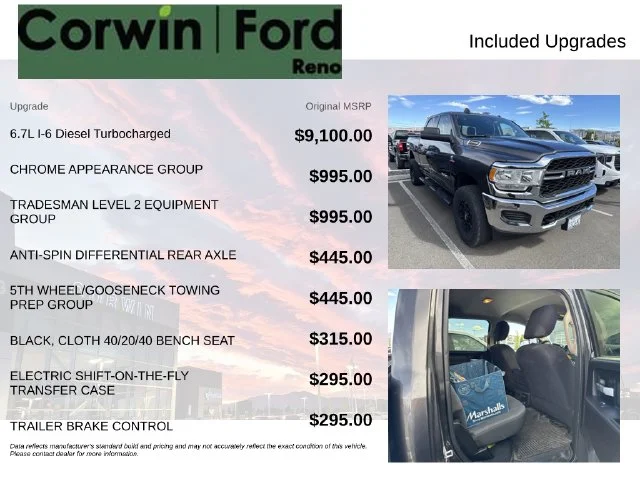 Used 2019 Granite Crystal Clearcoat Metallic Ram Tradesman image 3