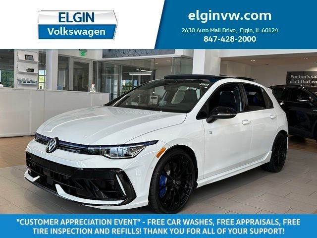 Pure White 2026 Volkswagen Golf R 4Motion Hatchback All-Wheel Drive 