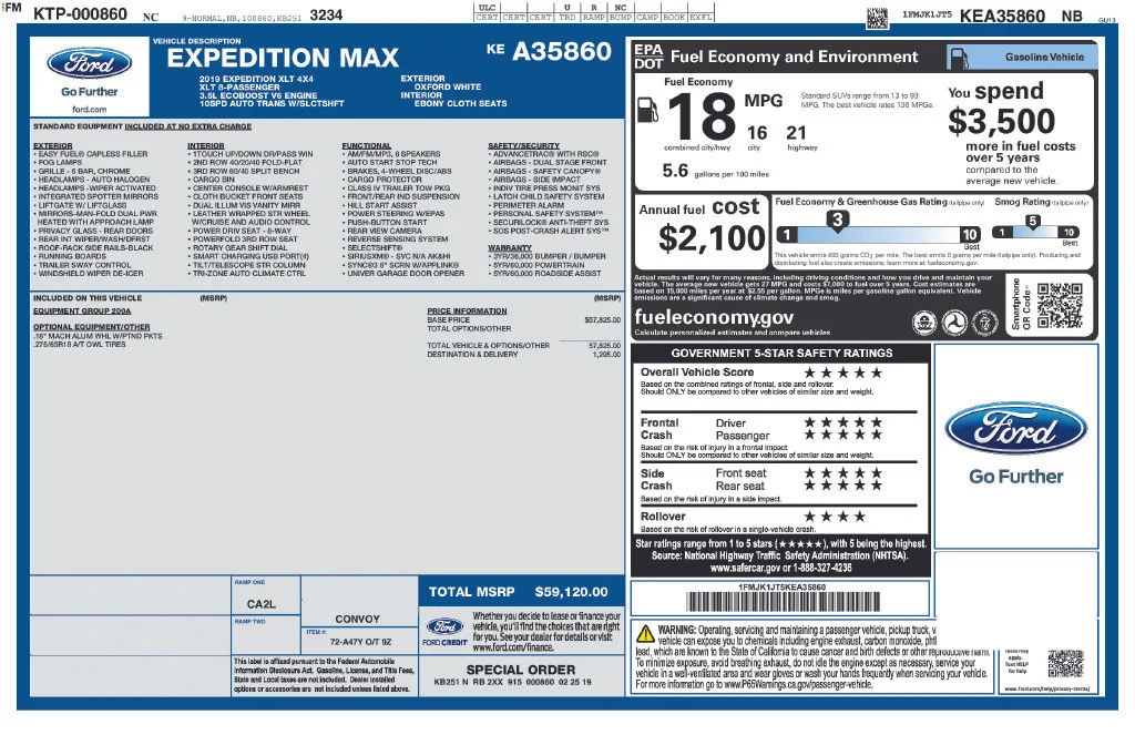 Certified Used 2019 Oxford White Ford XLT image 2